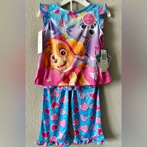 Nickelodeon Paw Patrol Girls 3-Piece Pajama Set, 2T, NWT